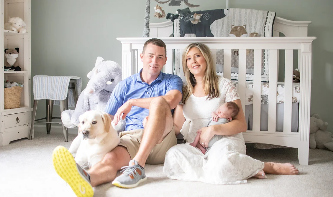 John Willard with his family at home